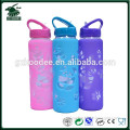 high grade 550ml 18oz borosilicate glass water bottle with silicon sleeve